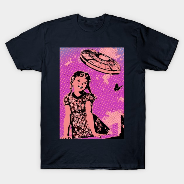 Pink Vintage UFO T-Shirt by miskel